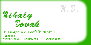 mihaly dovak business card